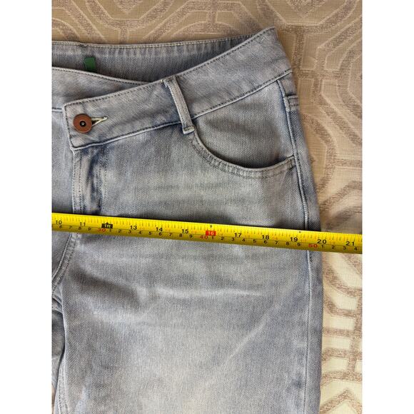 Halara Flex™ Denim Low Rise Wide Leg Washed Casual Jeans size S Tall - Picture 4 of 9